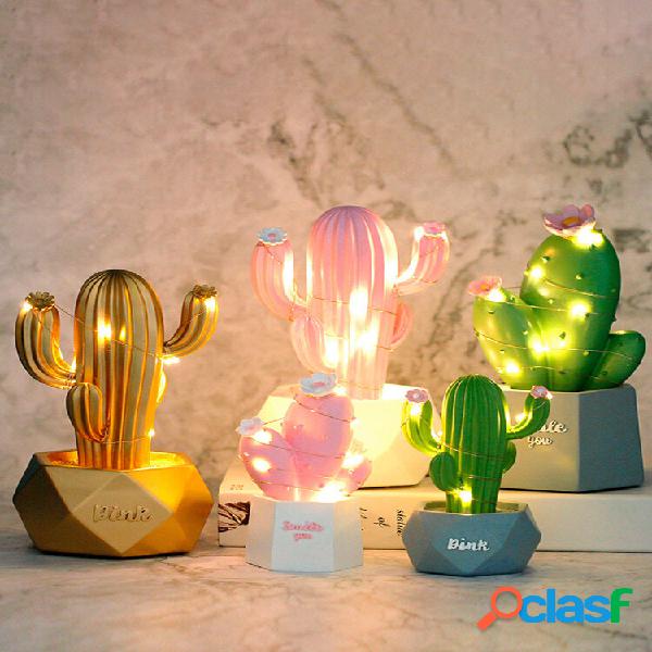 3D Cacto LED Luz Noturna Wall Lamp Bebê Crianças Quarto