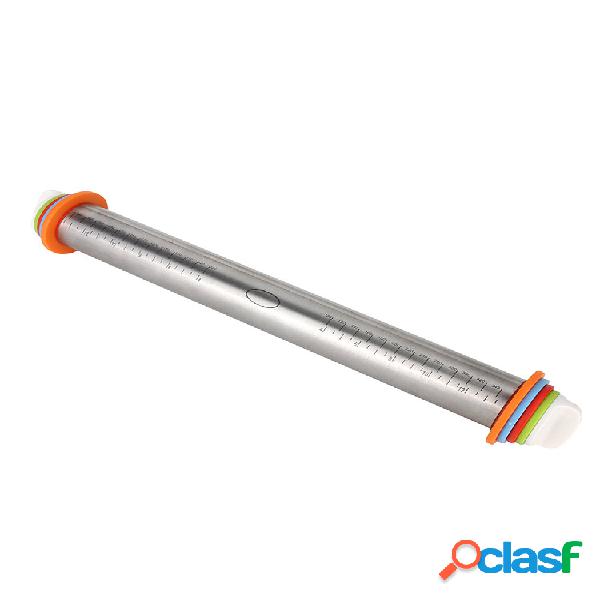 Ajustável amovível Rolling Pin Anéis Beech Aço
