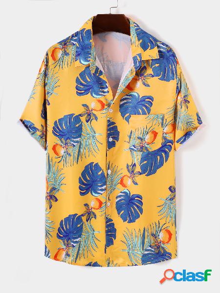 Homens Summer Hawaii Praia Holiday Tropical All Over Print