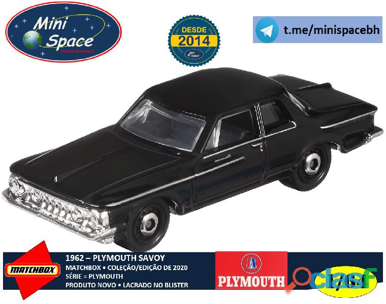 Matchbox 1962 Plymouth Savoy cor Preto 1/64