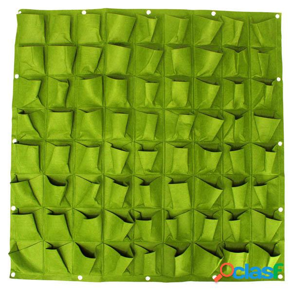 Sacos de feltro para plantador de feltro de 72 bolsos de