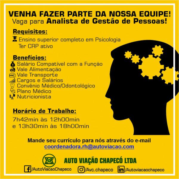 ANALISTA DE GESTÃO DE PESSOAS