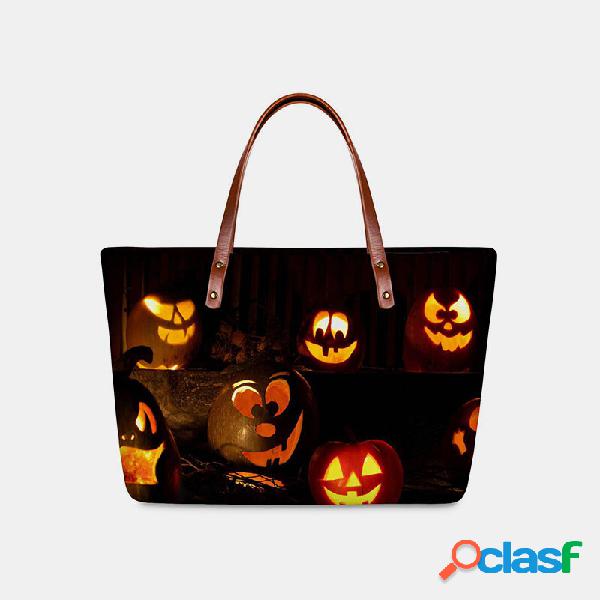 Abóbora feminina Caveira bolsa de ombro de neoprene de