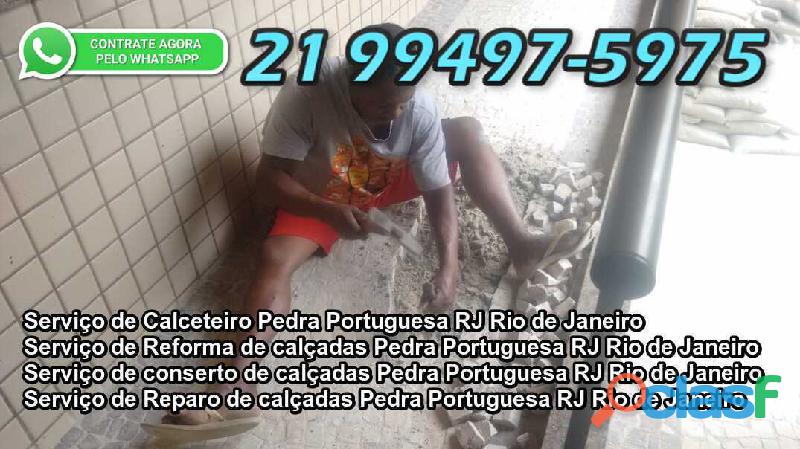calceteiro pedra portuguesa reparos em calçada e reformas