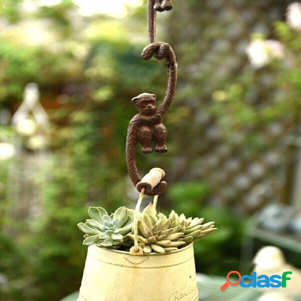 1 PC Ferro fundido Matt lovlyling Macaco em forma de S