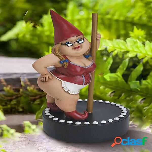 1 PC Gnome Anão Natal Dançando Cantando Resinaa