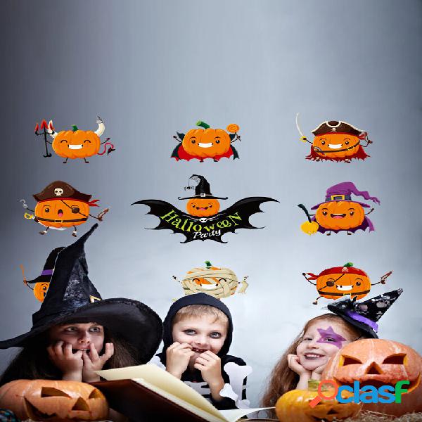 Adesivos de parede 3D de Halloween DIY reutilizáveis e