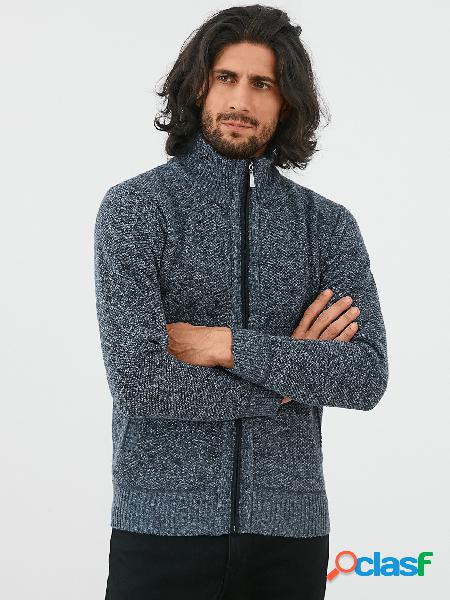 Casaco masculino de manga comprida de inverno com gola