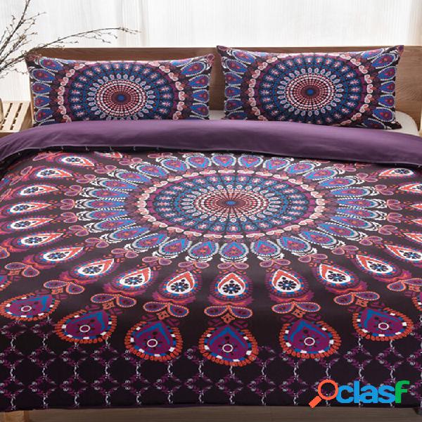 Conjunto de roupa de cama confortável com estampa de