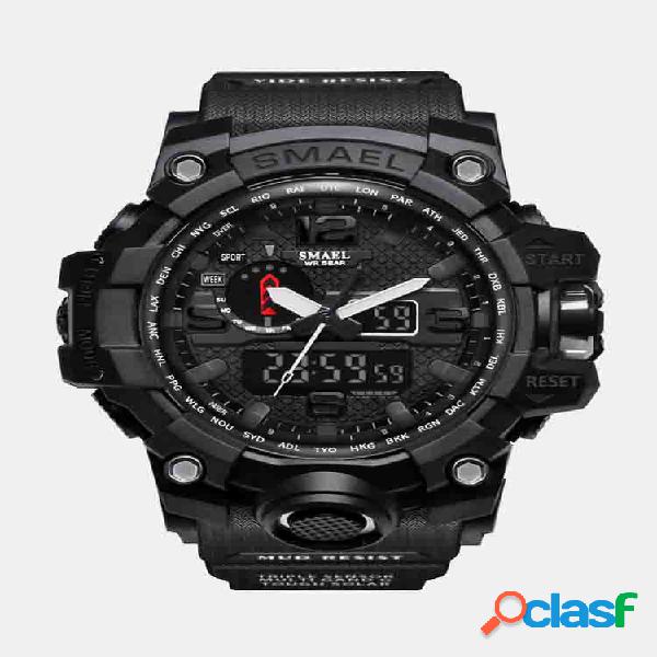 Dual Display Sport Analog Digital Watch Pure Color Banda