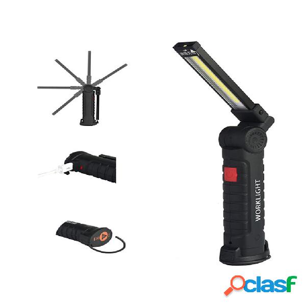 XANES 175A Rotação 360Degree USB COB recarregável + LED