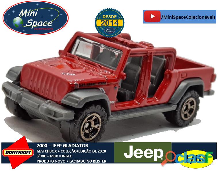 Matchbox 2020 Jeep Gladiator cor Vermelho 1/64