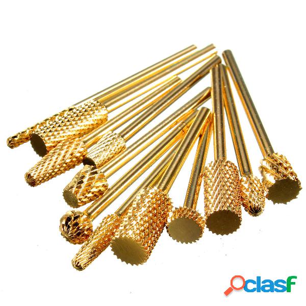 1Pcs Pro Gold Aluminium Electric Carbide Grinding Head