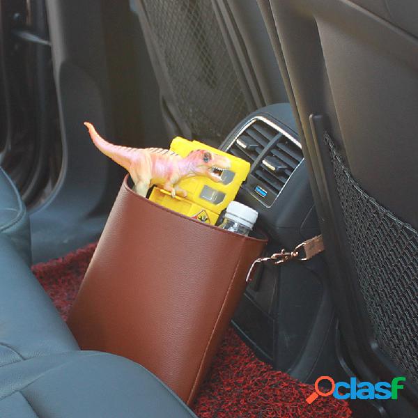 Assento de carro de couro PU, armazenamento traseiro Bolsa