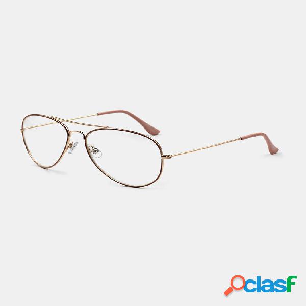 Moda feminina casual full frame metal estreito aro Plus
