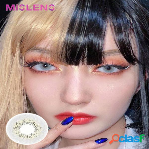 2 Pcs Smoky Malakite Lentes de Contato Coloridas Anuais Sem