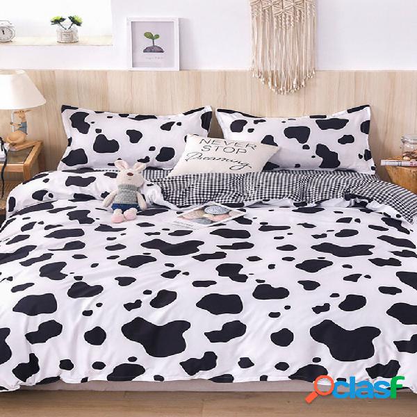 3 / 4PCS AB Dupla face Little Cow Zebra Padrão Impressão