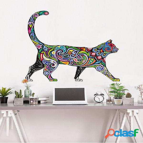 Cat colorido Padrão Autoadesivo quarto sala de estar