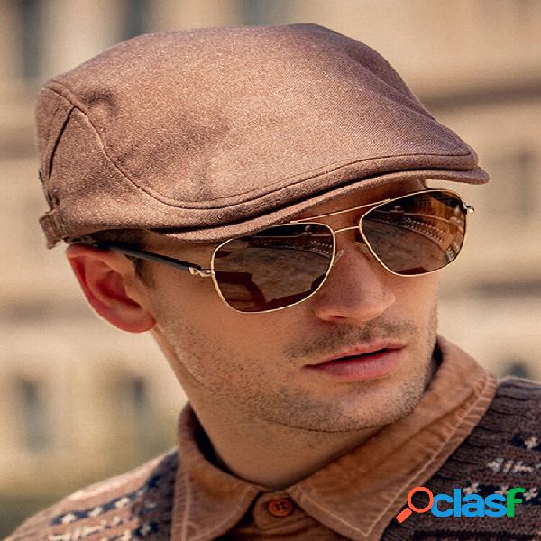 Masculino Wool Plus Circunferência da Cabeça Casual Retro