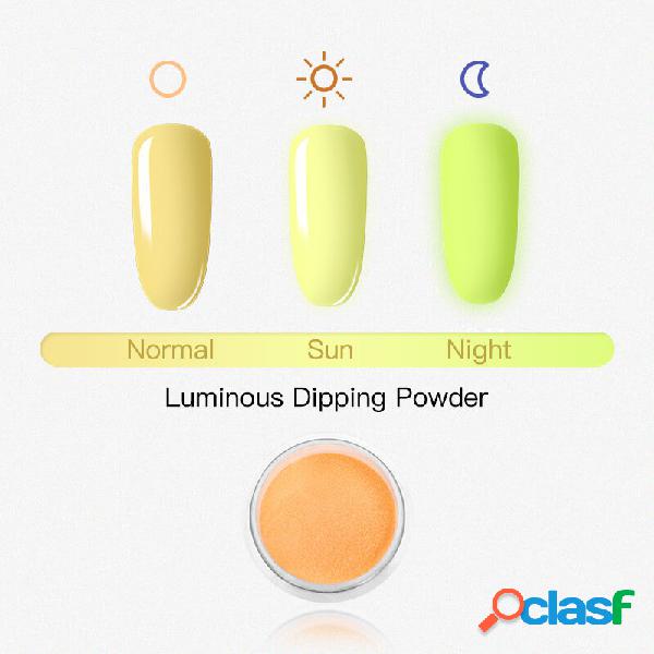 Pó de imersão luminoso Unhas Decorações de arte sem