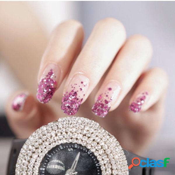 Rose Red Shining Mixed Brilho Lantejoulas em pó Unhas