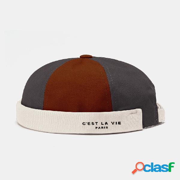 Masculino Poliéster Algodão Patchwork Cor Contraste Carta