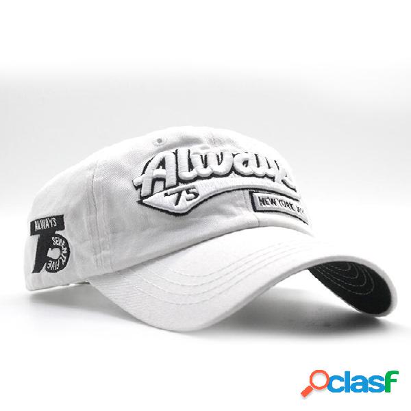 Boné de beisebol ajustável casual de moda masculina de