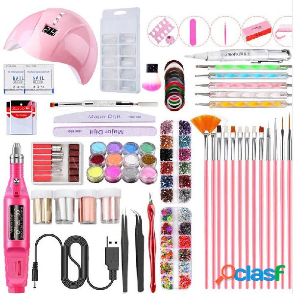 Manicure Unhas Kit de gel polonês 36W UV Lâmpada para