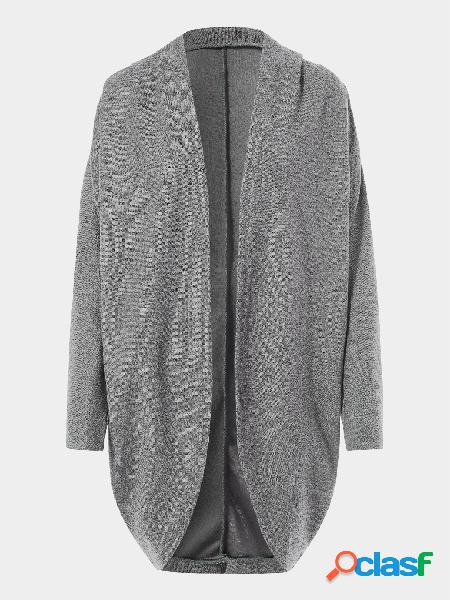 Csaual Midi Comprimento Cardigan de mangas compridas