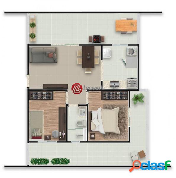apartamento duplex 2 quartos, sendo 1 suíte- Bairro
