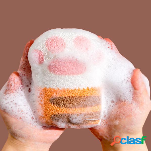 Cat Paw Bath Cotton Banheiro Bola de banho para bebê Xampu