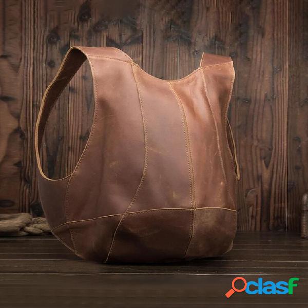 Mochila feminina masculina de couro pu vintage antifurto