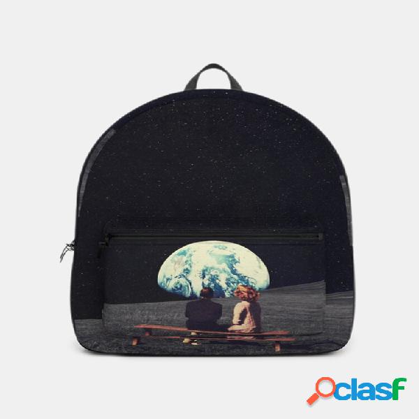 Mochila masculina de proteção ambiental Cartoon Planet