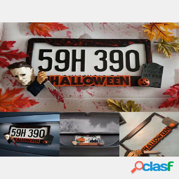 1 PC Halloween Horror Matrícula Frame Cobre Scary Car Tag