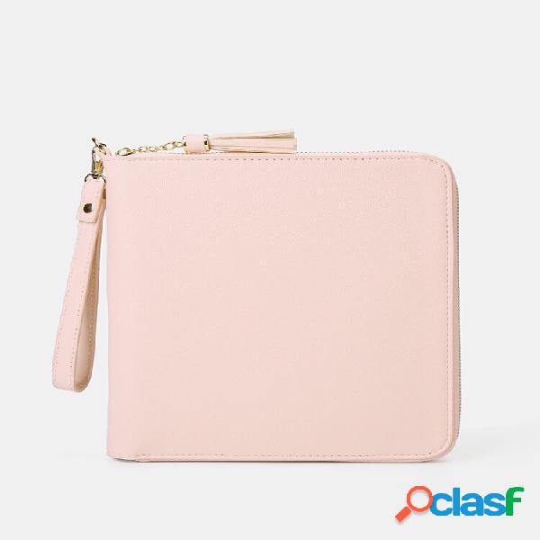 Tassel multifunções feminino com 6 slots para cartões