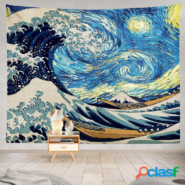 Arte Impressionista Paisagem Natural Padrão Tapeçaria Arte