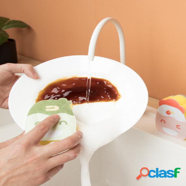 Desenhos animados bonitos esponja de limpeza de cozinha