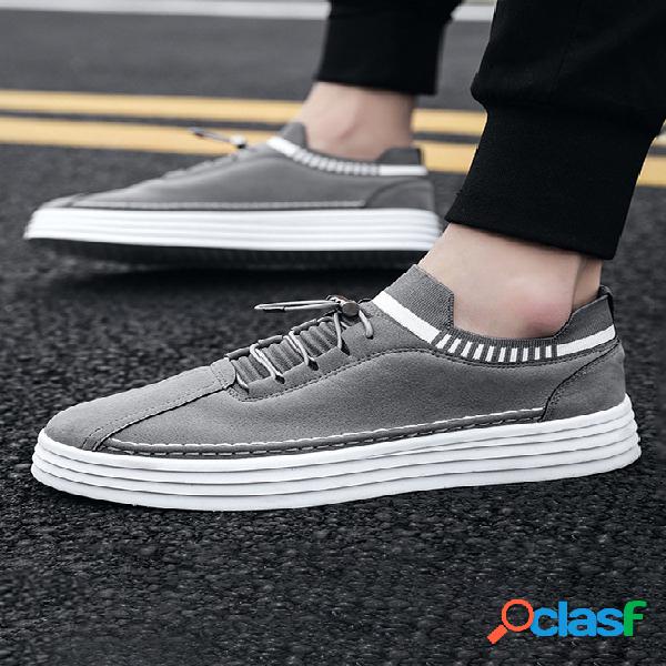 Sapatos de lona leves de estilo coreano de moda masculina