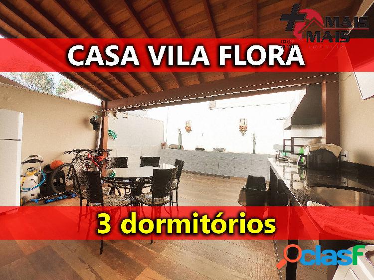 CASA 3 quartos 2 vagas Vila Flora Hortolândia com