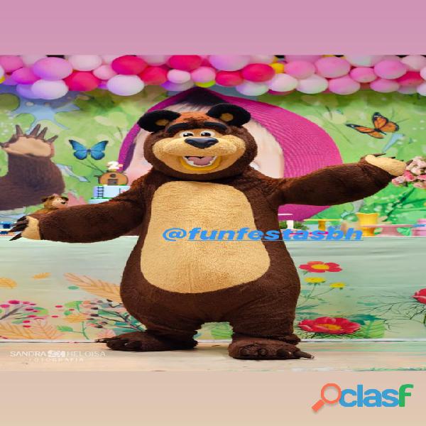 Animação para festa infantil masha e o urso vivos bh.