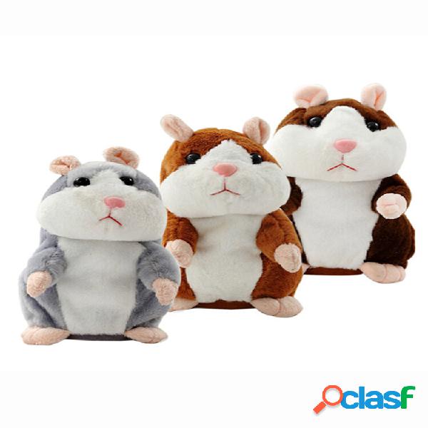 Brinquedo de pelúcia de 16 / 18cm Hamster Falante Bonito