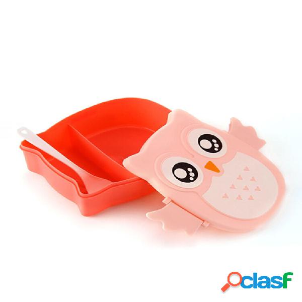 900ml Cute Owl Lunch Box Alimentos Frutas Storage Container
