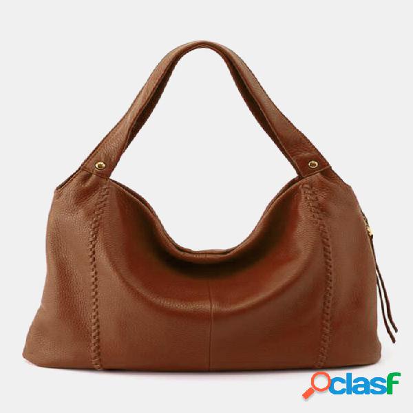 Crossbody feminino vintage Soft couro Bolsa estilo casual