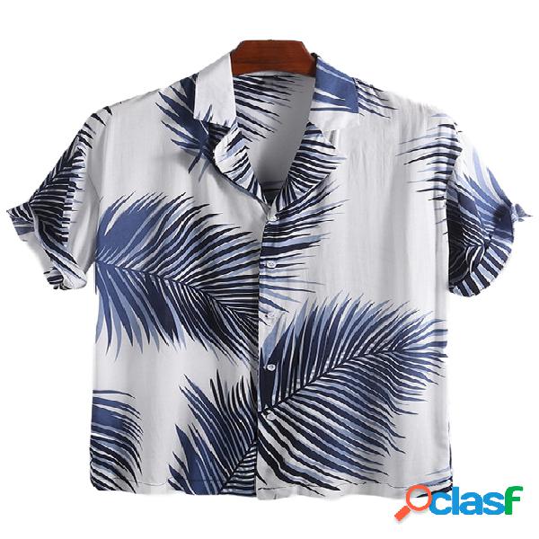 INCERUN Homens Hawaiian Tropical Print Soft Respirável