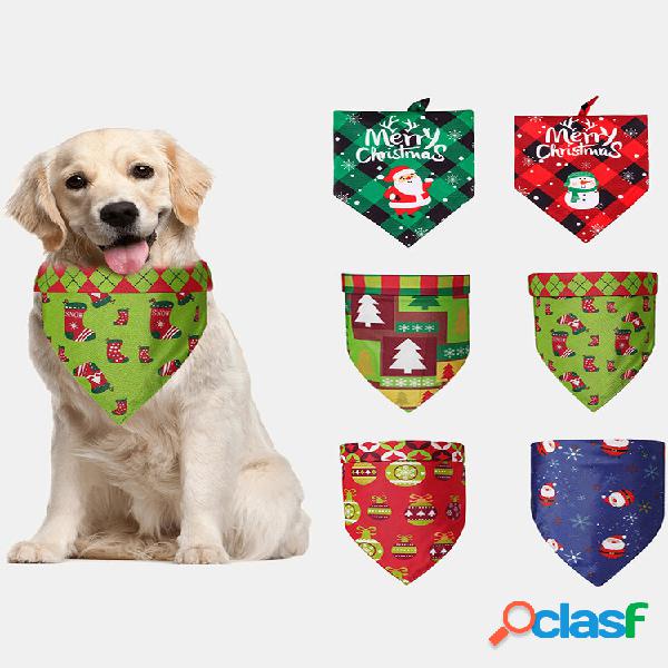 6 Pcs Natal Animal de Estimação Triângulo Cachecol Pet