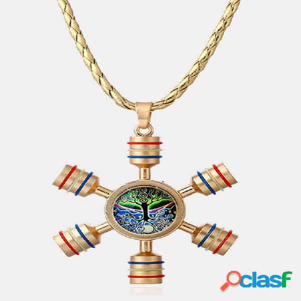 Unissex Fidget Spinner Colar Único Colar Árvore da Vida