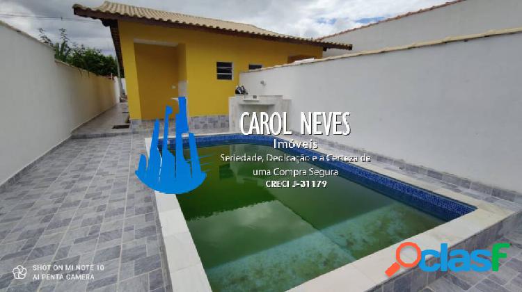 CASA 2 DORMITÓRIOS E PISCINA FINANCIAMENTO BANCÁRIO