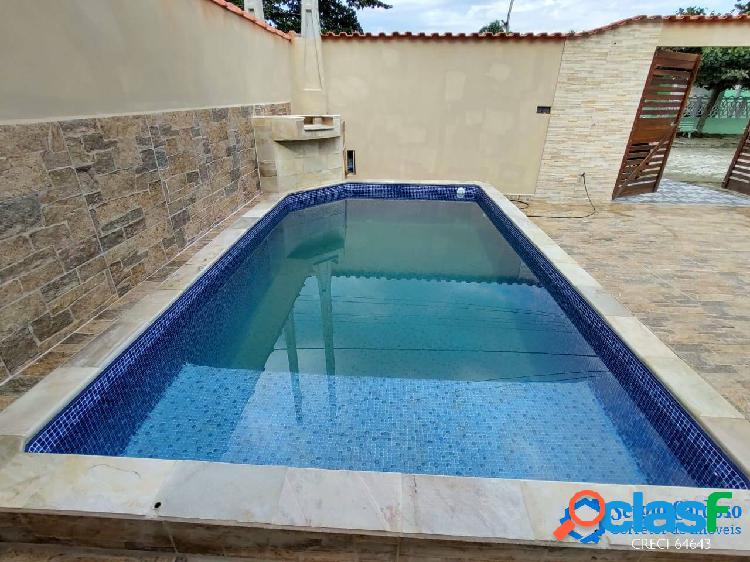 CASA NOVA-ÓTIMO ACABAMENTO- PISCINA -BOM LOCAL- 300M MAR-