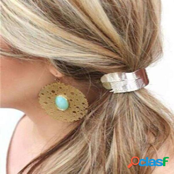 Moda Folha Cabelo Banda Corda Cabelo Suporte elástico para