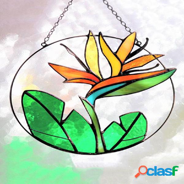 1 PC Acrílico manchado Suncatcher suspensão de parede Art